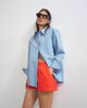 Topshop Topshop linen mini shorts with drawstring in red - 1