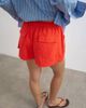 Topshop Topshop linen mini shorts with drawstring in red - 3