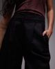 Topshop Topshop linen mix longline shorts in black-Red - 3