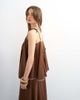 Topshop Topshop linen rich cami top with ecru contrast piping in brown - part of a set - 3