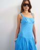 Topshop Topshop linen rich dropped waist maxi sundress in cornflower blue - 2