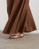 Topshop Topshop linen rich maxi skirt with contrast piping in brown - part of a set - 3