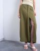 Topshop Topshop linen sarong maxi skirt in green - 2