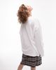 Topshop Topshop livewell sport long sleeve graphic skater tee in white - 3