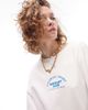 Topshop Topshop livewell sport long sleeve graphic skater tee in white - 4