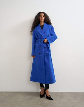 Topshop Topshop long line formal coat in blue