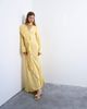 Topshop Topshop long sleeve ruffle maxi dress with scarf wrap detail in buttermilk-Yellow - 1