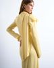 Topshop Topshop long sleeve ruffle maxi dress with scarf wrap detail in buttermilk-Yellow - 2