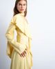 Topshop Topshop long sleeve ruffle maxi dress with scarf wrap detail in buttermilk-Yellow - 4