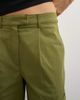 Topshop Topshop longline bermuda shorts in khaki-Green - 2