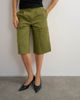 Topshop Topshop longline bermuda shorts in khaki-Green - 3