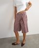 Topshop Topshop longline bermuda shorts in striped print-Multi - 1
