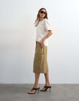 Topshop Topshop longline cargo shorts in tan-Brown