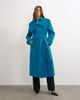 Topshop Topshop longline oversized faux suede trench coat in blue - 1