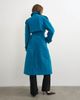 Topshop Topshop longline oversized faux suede trench coat in blue - 3