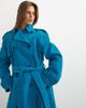 Topshop Topshop longline oversized faux suede trench coat in blue - 4