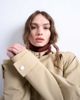 Topshop Topshop longline oversized funnel trench coat with contrast collar and buckle detail in beige-Neutral - 2