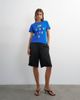 Topshop Topshop longline satin bermuda shorts in black - 1