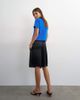 Topshop Topshop longline satin bermuda shorts in black - 2