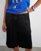 Topshop Topshop longline satin bermuda shorts in black - 4