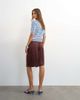 Topshop Topshop longline satin bermuda shorts in chocolate-Brown - 2