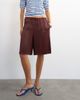 Topshop Topshop longline satin bermuda shorts in chocolate-Brown - 3