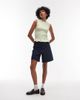 Topshop Topshop loose jorts in rinse wash denim-Blue - 1