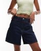 Topshop Topshop loose jorts in rinse wash denim-Blue - 3