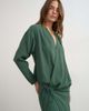 Topshop Topshop low cut tie waist blouson maxi dress in dark green - 3