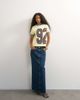 Topshop Topshop low rise column maxi skirt in dirty blue - 1