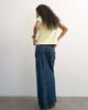 Topshop Topshop low rise column maxi skirt in dirty blue - 4