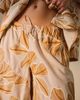 Topshop Topshop low rise linen look stitch detail floral pants in brown - part of a set - 3