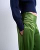 Topshop Topshop low rise satin pants in green - 2