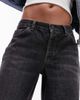 Topshop Topshop low rise straight leg jeans in black - 4