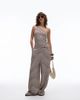 Topshop Topshop low slung striped pants in brown and ecru-Multi - 1
