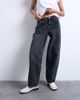 Topshop Topshop Lowrie low rise baggy jeans in washed black - 2