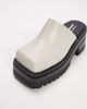 Topshop Topshop Luna premium leather chunky clog mule in neutral - 2