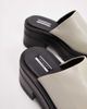Topshop Topshop Luna premium leather chunky clog mule in neutral - 3
