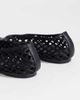 Topshop Topshop Luna woven ballet flats in black - 4