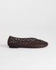 Topshop Topshop Luna woven ballet flats in chocolate-Brown - 1