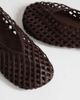 Topshop Topshop Luna woven ballet flats in chocolate-Brown - 3