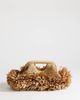 Topshop Topshop Mabel straw fringe clutch in natural-Neutral - 1