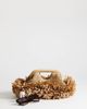 Topshop Topshop Mabel straw fringe clutch in natural-Neutral - 2