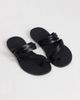 Topshop Topshop Maeve strappy toe loop sandals in black - 1