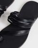 Topshop Topshop Maeve strappy toe loop sandals in black - 3