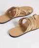 Topshop Topshop Maeve strappy toe loop sandals in camel-Silver - 4