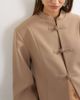 Topshop Topshop mandarin collar blazer in brown - 2