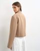Topshop Topshop mandarin collar blazer in brown - 3