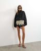 Topshop Topshop mandarin collar bomber jacket in black - 4