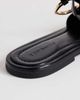 Topshop Topshop Mandy round toe flat sandals with hardware in black - 3